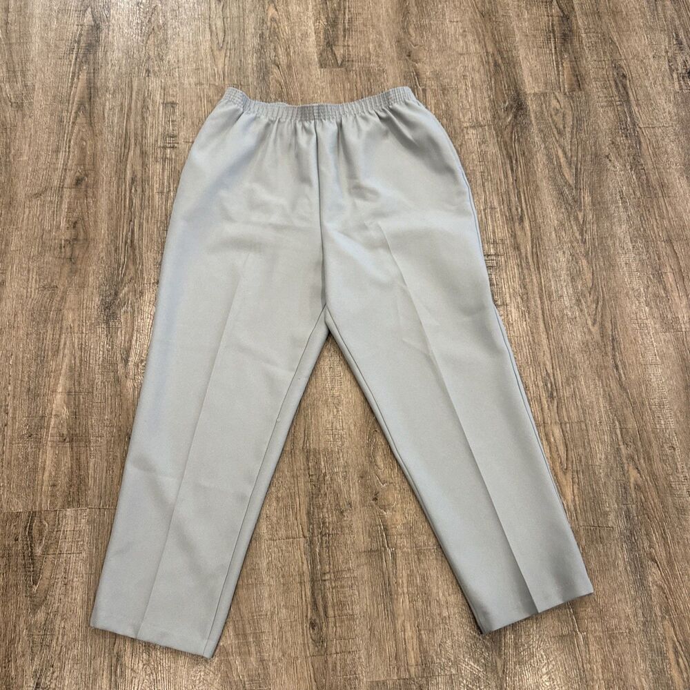 Bonworth Pull On Elastic Pants ~ Sz XL ~ Light Gray ~ High Rise ~ 30" Inseam
